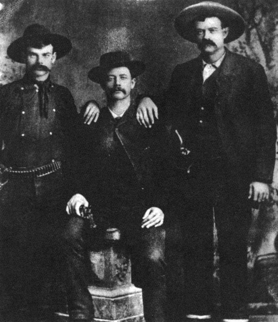 Detail of A disputed photograph of the train robber and outlaw Sam Bass by Anonymous