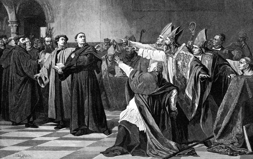 Detail of Luther at the Diet of Worms by Anonymous