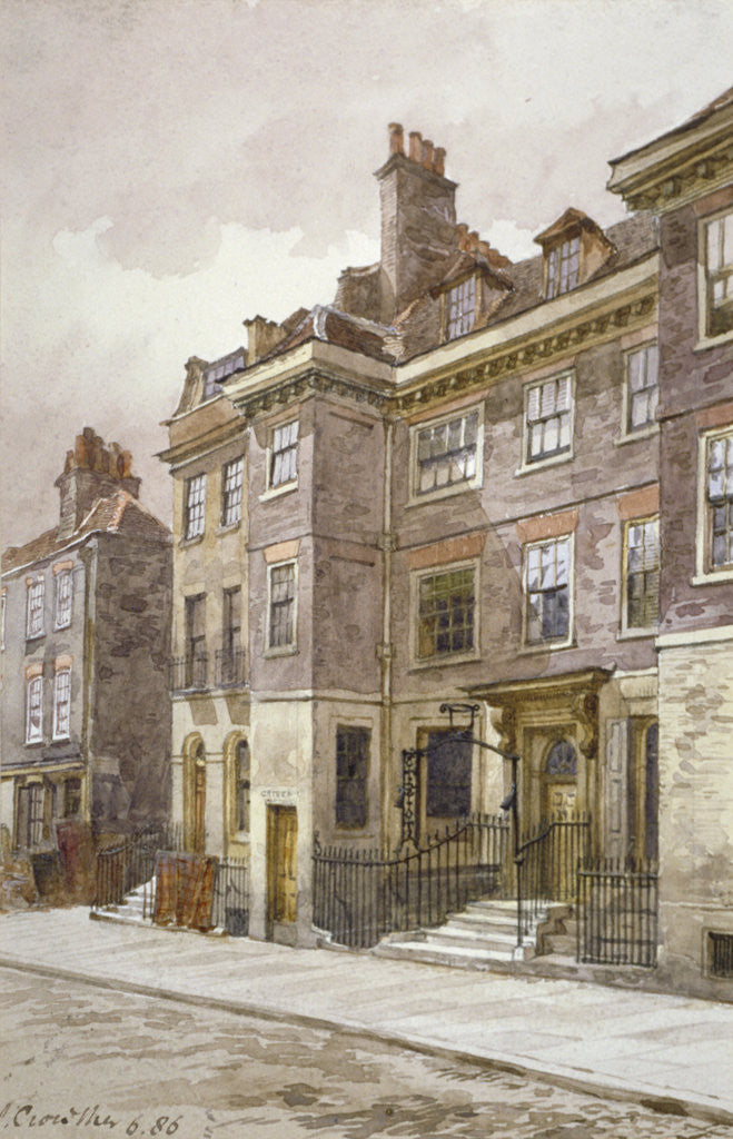 Detail of View of Mansell Street, London by John Crowther