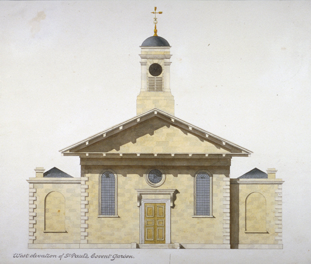 Detail of West elevation of the Church of St Paul, Covent Garden, London by Anonymous