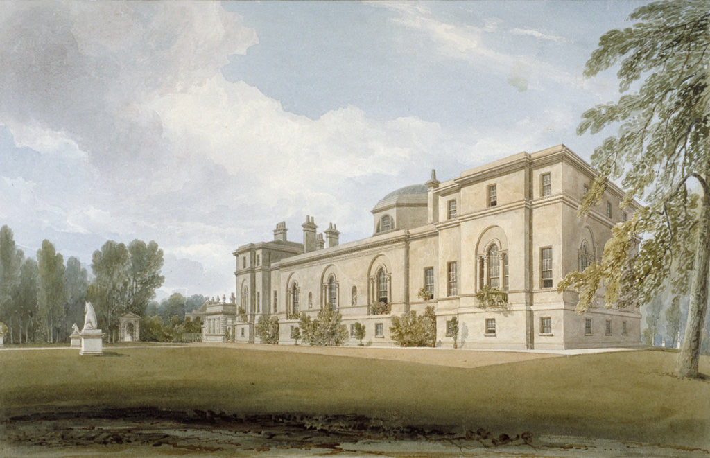 Detail of North-west view of Chiswick House, Chiswick, Hounslow, London by John Chessell Buckler