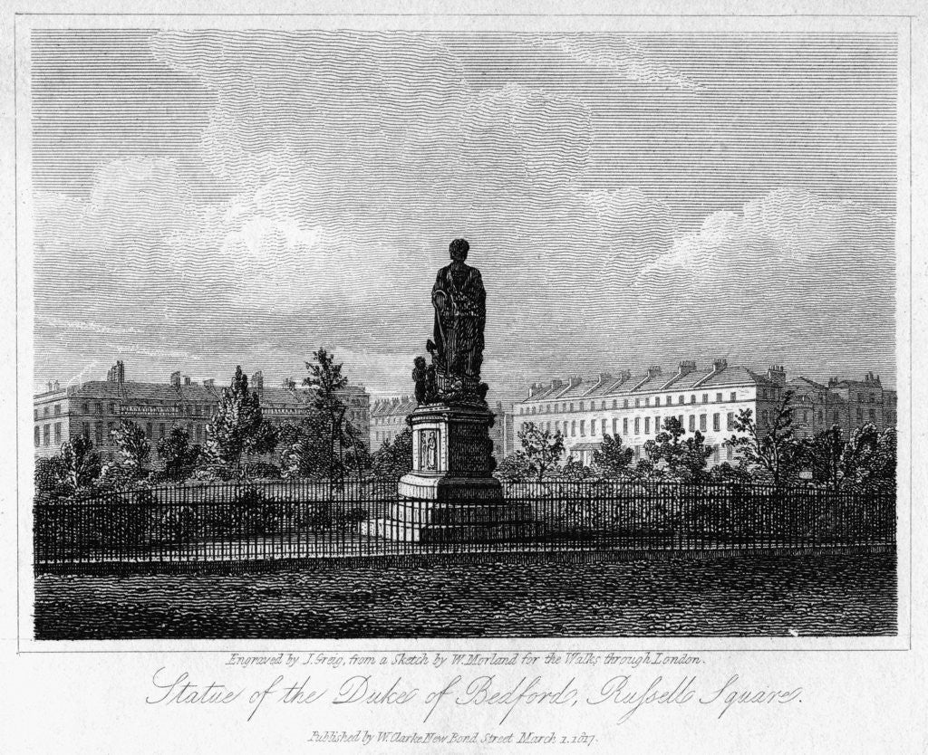 Detail of Statue of the Duke of Bedford, Russell Square, Bloomsbury, London by J Greig