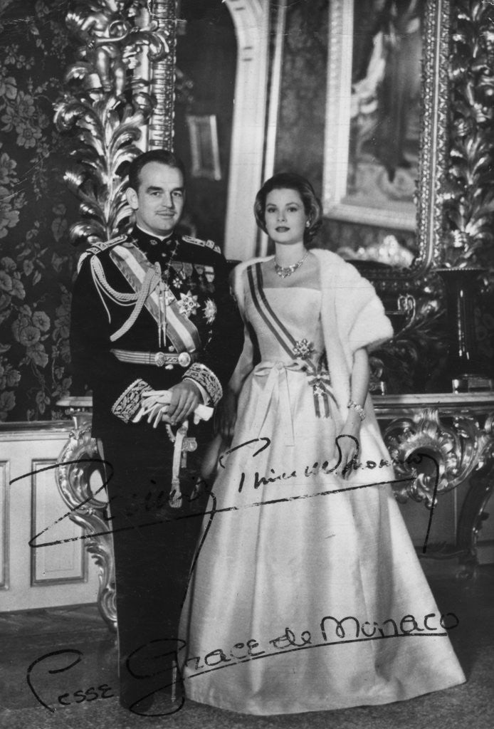 Detail of Prince Rainier III and Princess Grace of Monaco by Anonymous