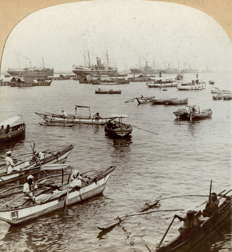 Detail of Colombo Harbour, Ceylon (Sri Lanka) by Keystone View Company