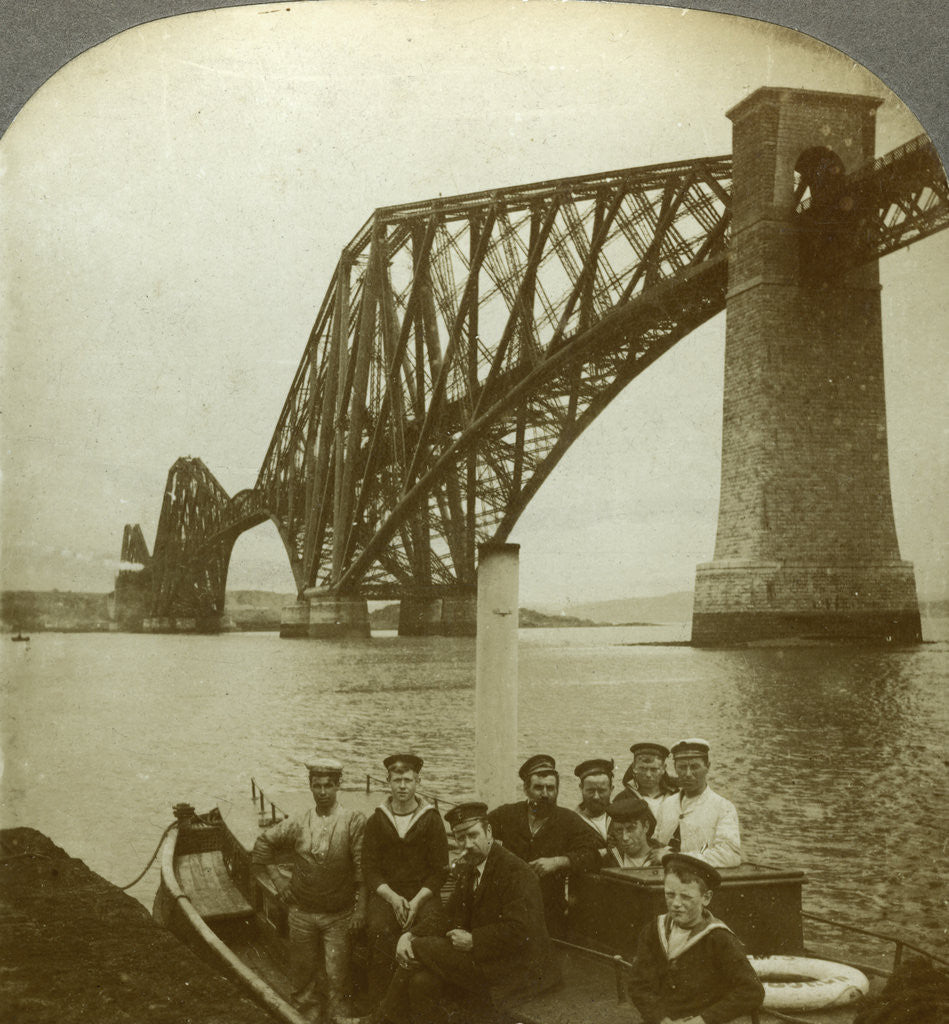 Detail of The Forth Bridge, Scotland by Excelsior Stereoscopic Tours