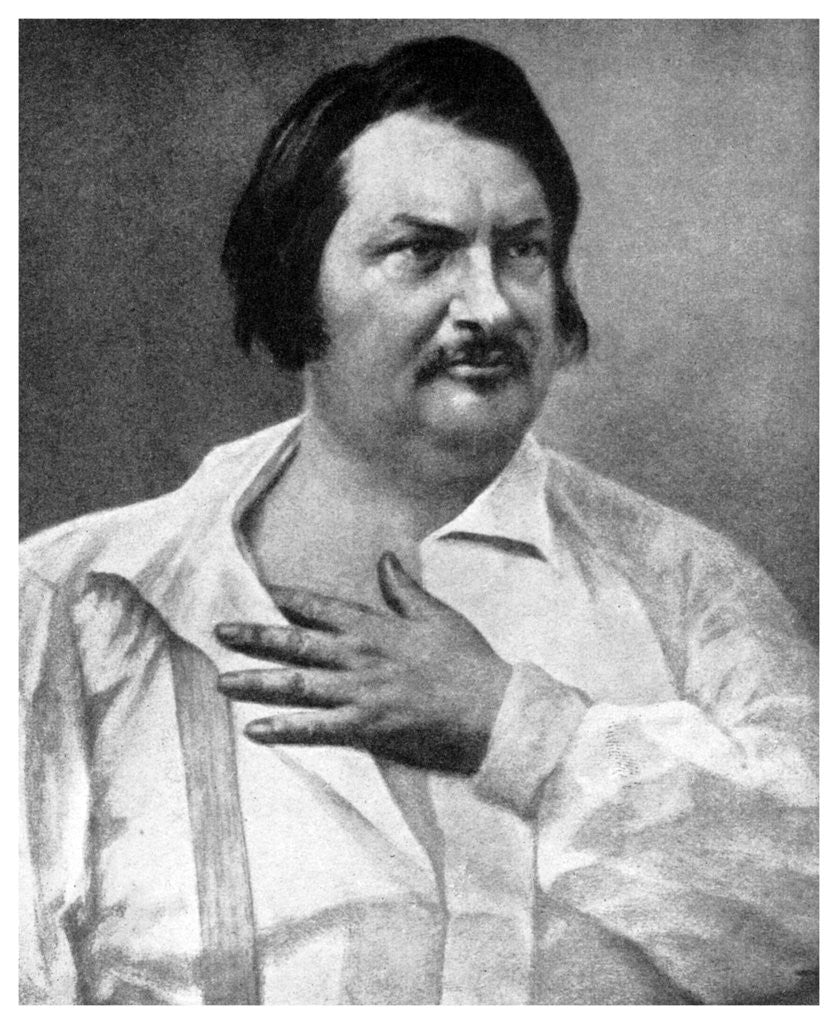 Detail of Honore de Balzac, French novelist by Anonymous