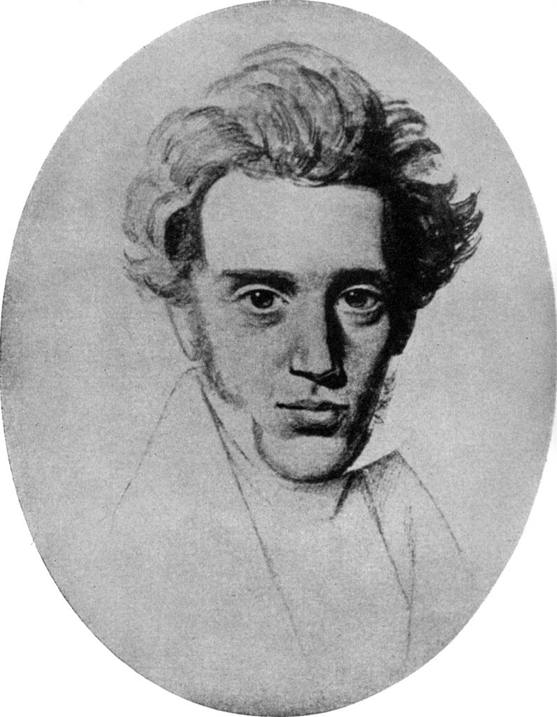 Detail of Soren Kierkegaard, Danish philosopher and theologian by Anonymous