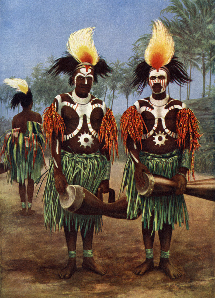 Detail of Dancers of the Fly River region, Papua New Guinea by Anonymous