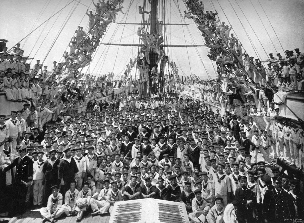 Detail of The lads of the training ship HMS Impregnable by WM Crockett