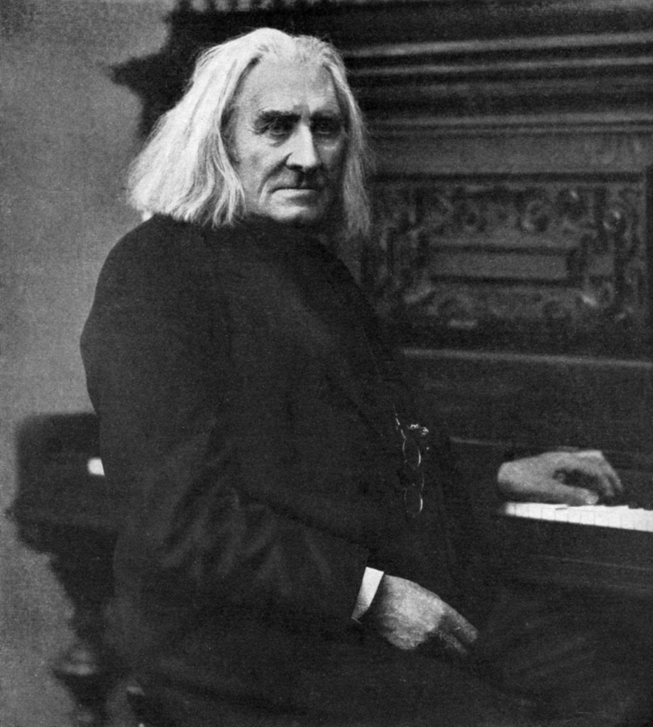 Detail of Franz Liszt, Hungarian pianist and composer by Anonymous