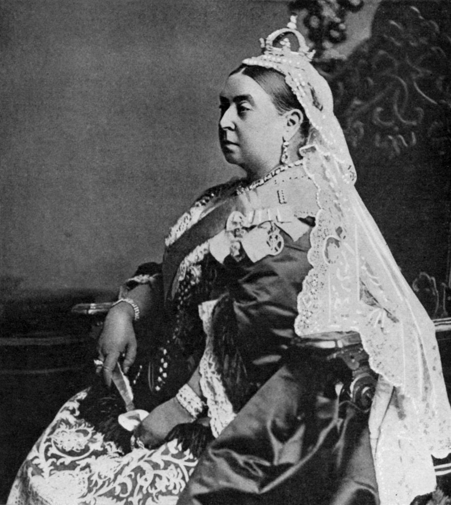 Detail of Queen Victoria in ceremonial robes at her Golden Jubilee by Anonymous