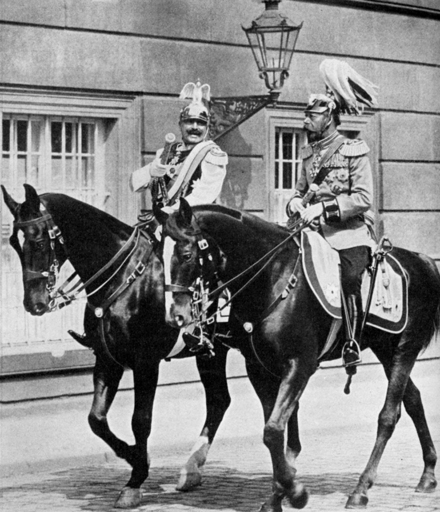 Detail of King George V of Great Britain and Kaiser Wilhelm II of Germany by Anonymous