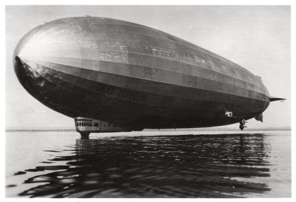 Detail of Airship LZ127 'Graf Zeppelin' landing on Lake Constance, Germany by Anonymous