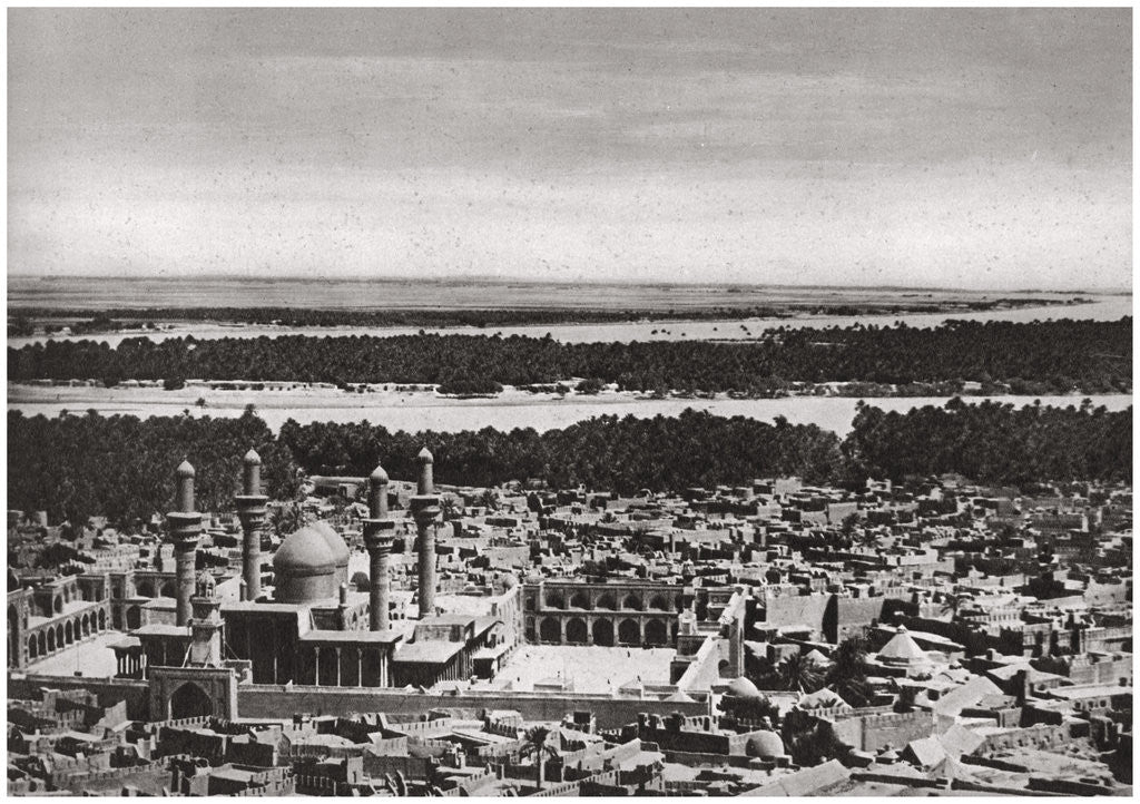 Detail of The Kadhimiya, the holy city near Baghdad, from an aeroplane, Iraq by A Kerim