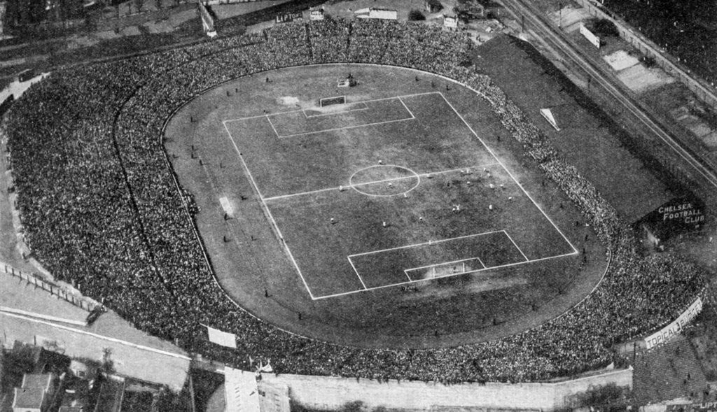 Detail of Aerial view of Stamford Bridge, stadium of Chelsea Football Club, London by Anonymous