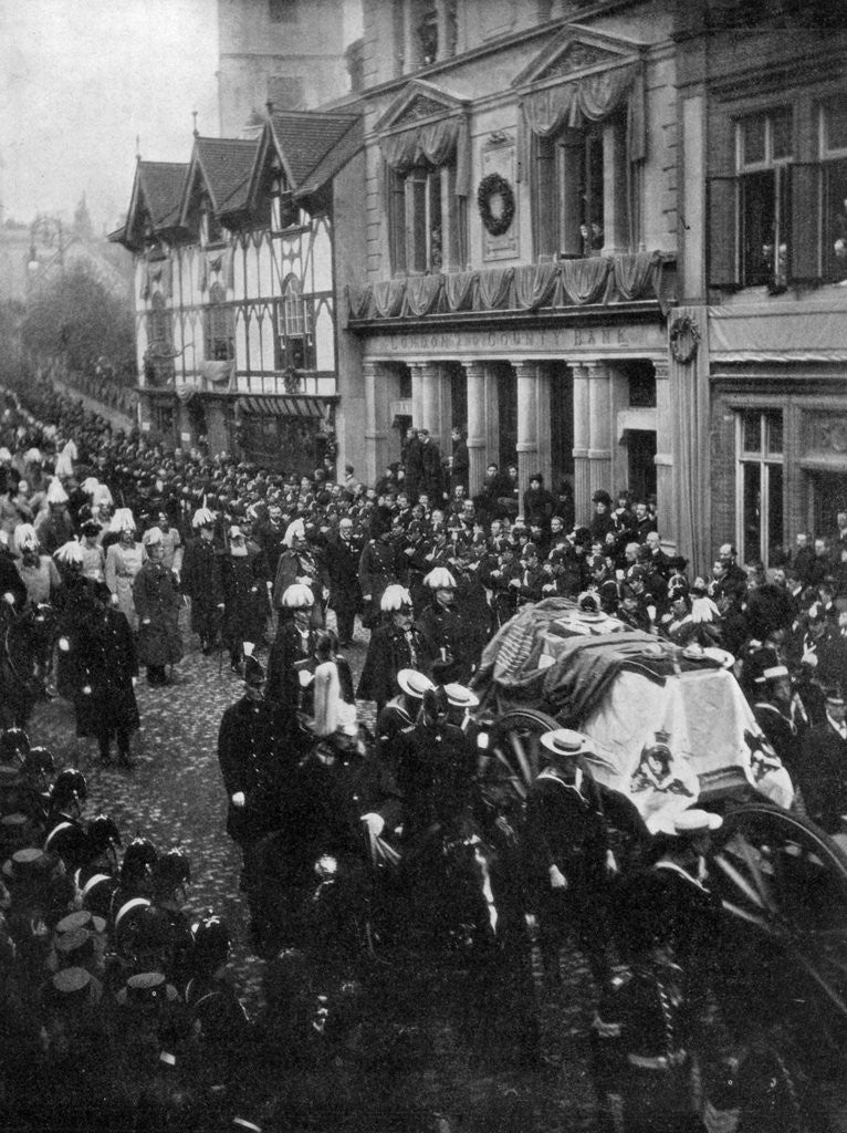 Detail of Queen Victoria's funeral procession by Anonymous