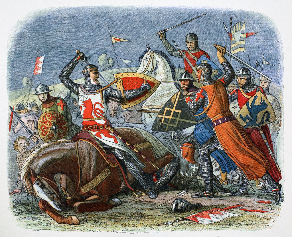 Detail of Death of Simon de Montfort, Battle of Evesham by James William Edmund Doyle