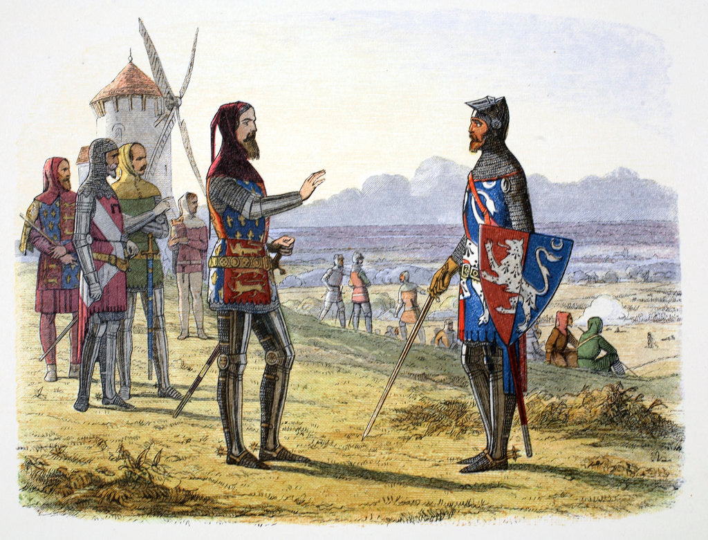 Detail of King Edward III refuses succour to his son at the Battle of Crecy by James William Edmund Doyle