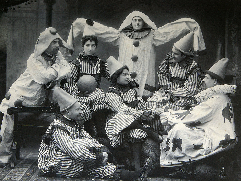 Detail of Theatre troupe, 1900s. by Pyotr Petrovich Pavlov