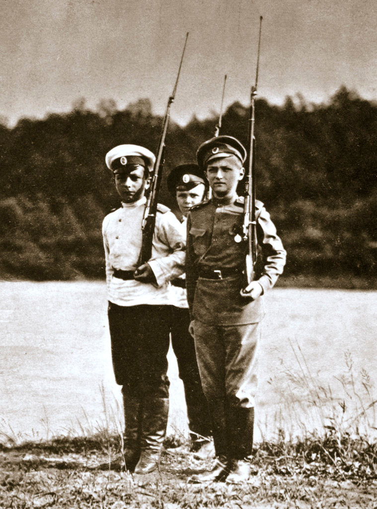 Detail of Tsarevich Alexei of Russia, aged 12 by Anonymous