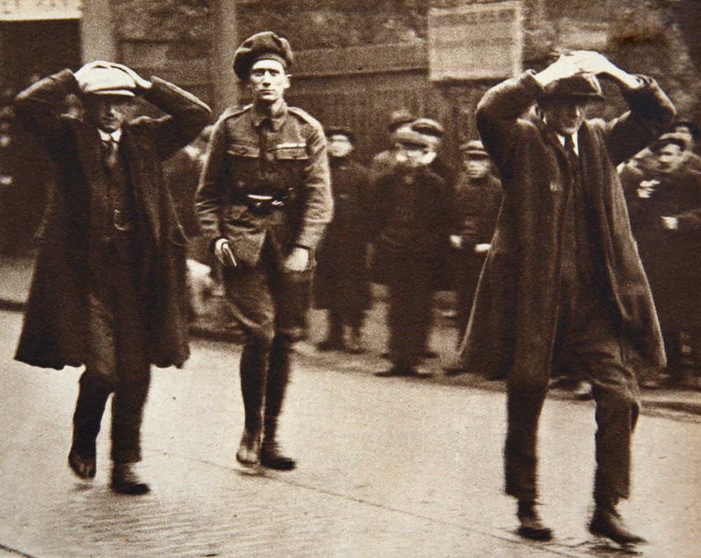 Detail of Two Sinn Fein members arrested by British troops by Anonymous