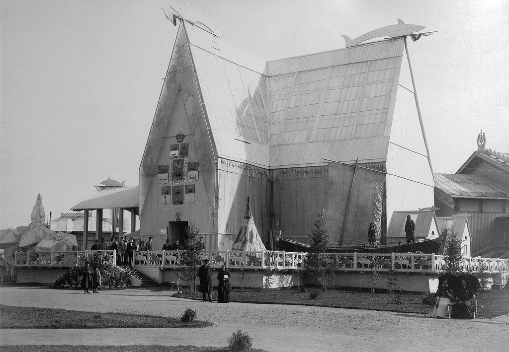 Detail of Northern Pavilion, the All-Russia Exhibition, Nizhny Novgorod, Russia, 1896. by Maxim Dmitriev