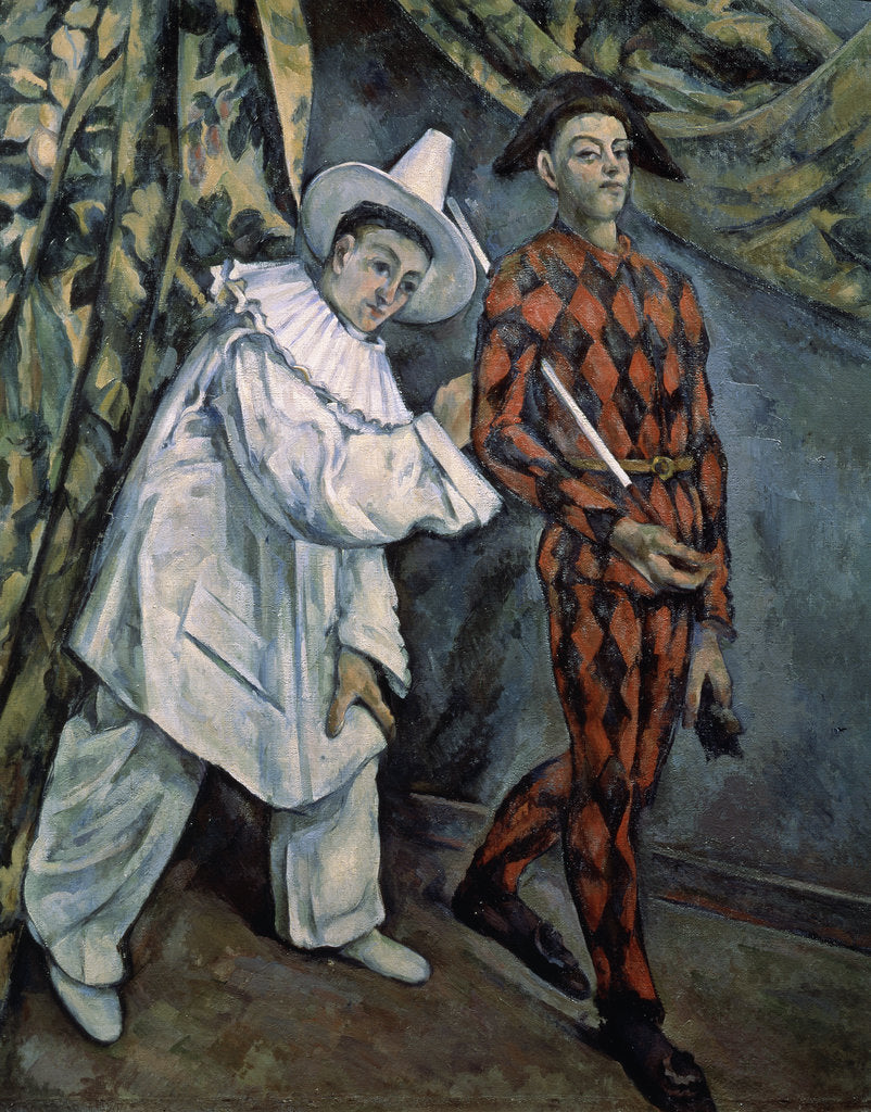 Detail of Pierrot and Harlequin (Mardi-Gras), c1888. by Paul Cezanne