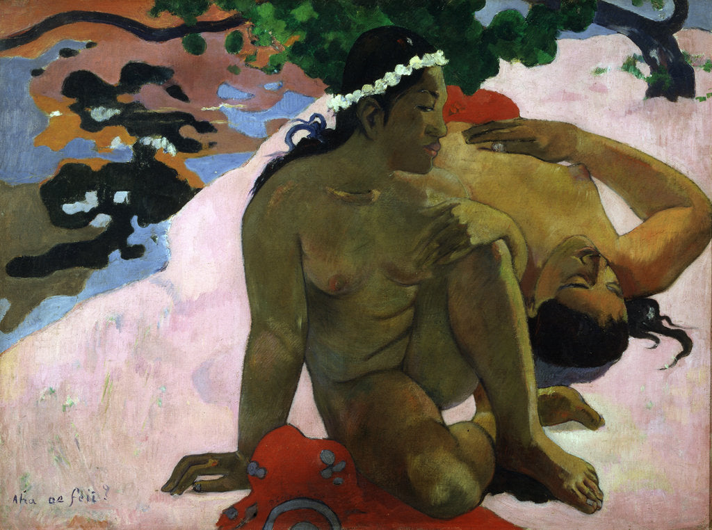 Detail of Aha oe feii? (Are You Jealous?), 1892. by Paul Gauguin