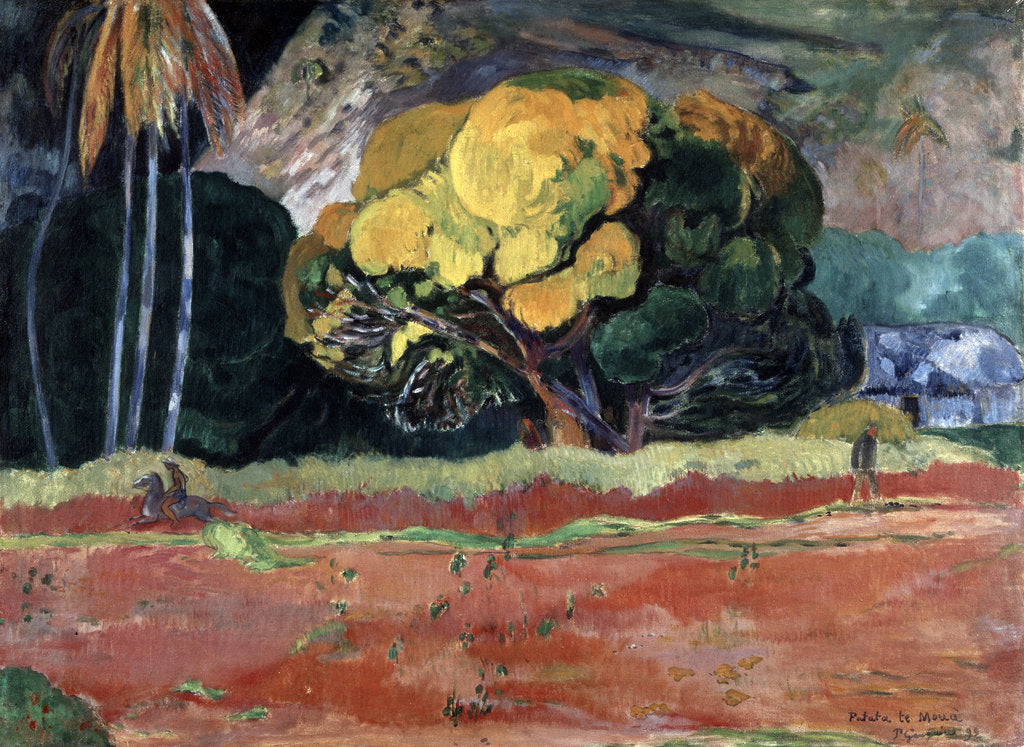 Detail of Fatata Te Moua (At the Foot of a Mountain), 1892. by Paul Gauguin