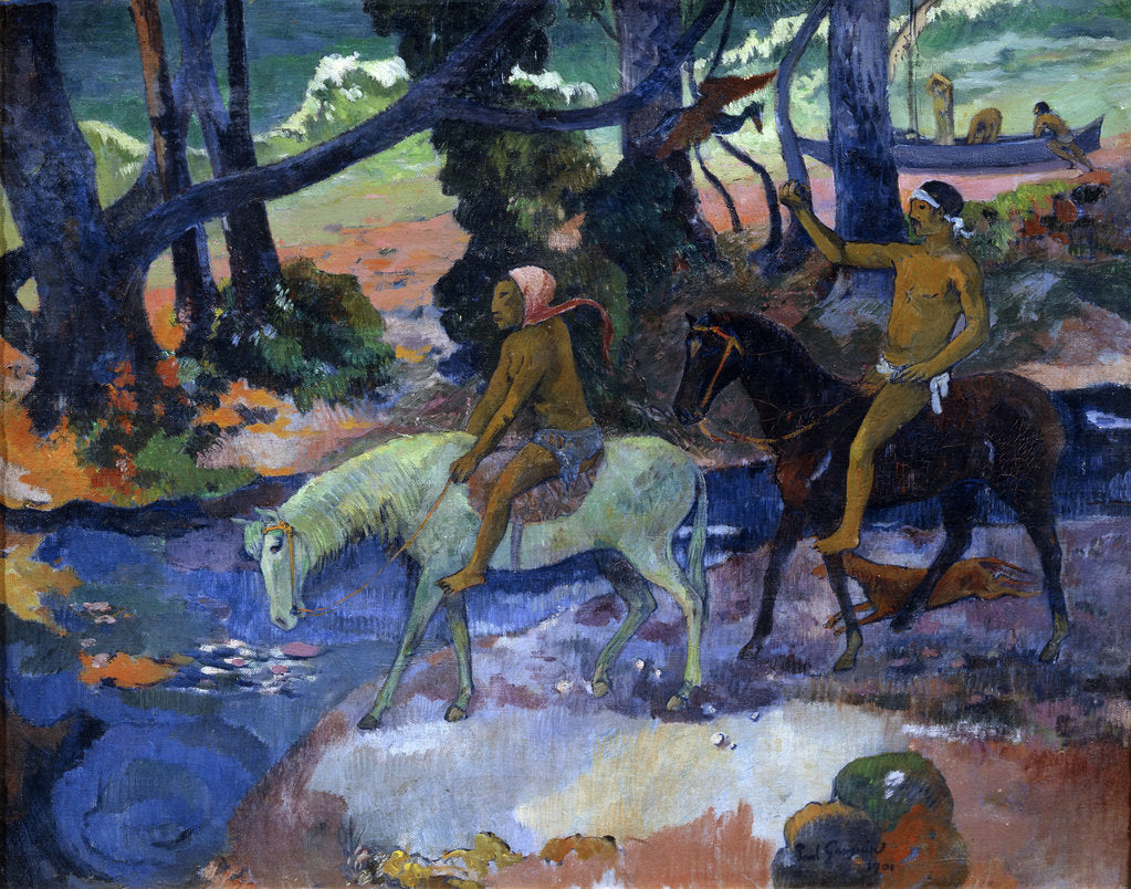 Detail of The Ford (The Flight), 1901. by Paul Gauguin