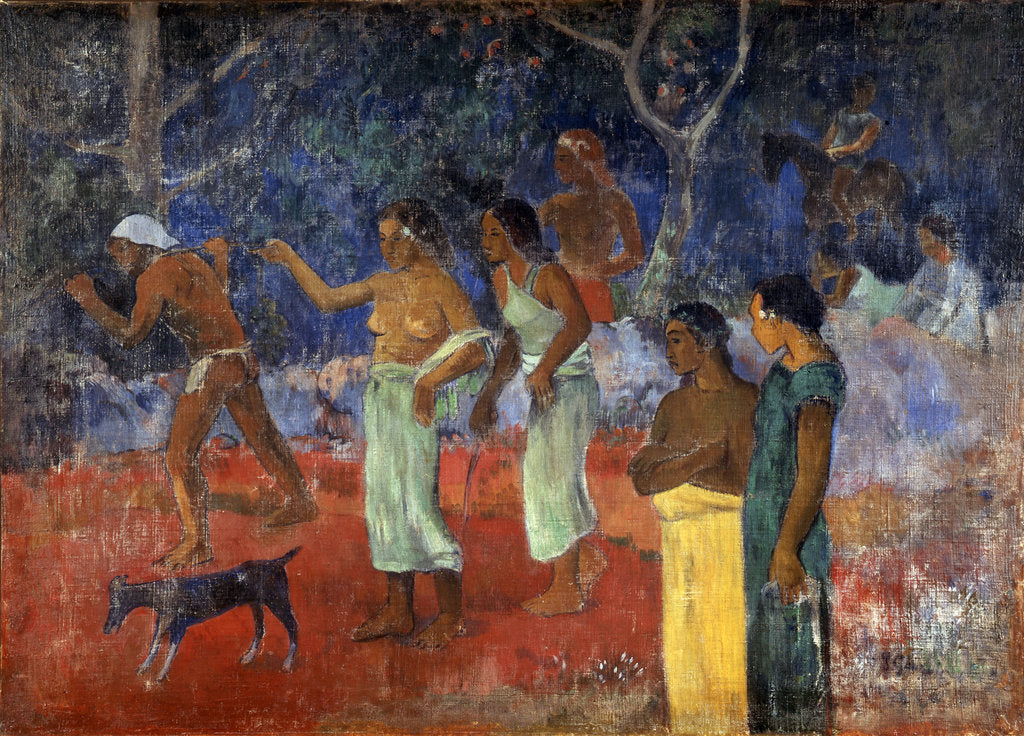 Detail of Scene from Tahitian Life, 1896. by Paul Gauguin