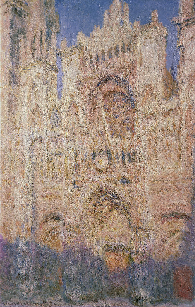 Detail of Rouen Cathedral at Sunset by Claude Monet