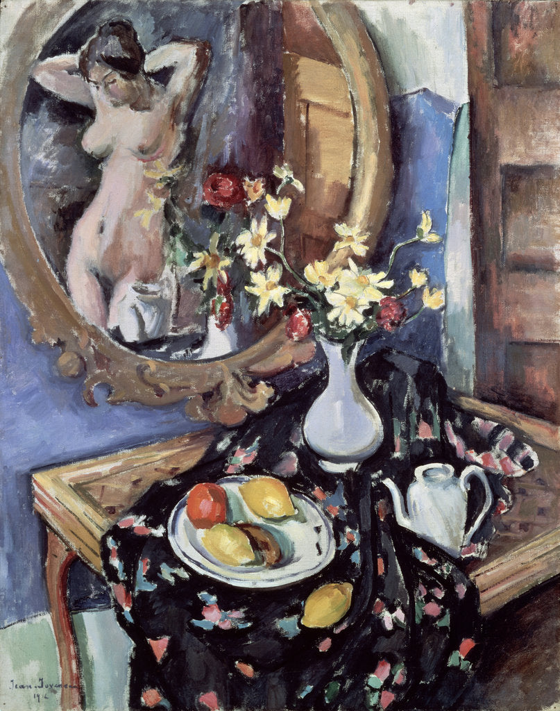 Detail of Still Life with a Mirror, 1912 by Jean Joveneau