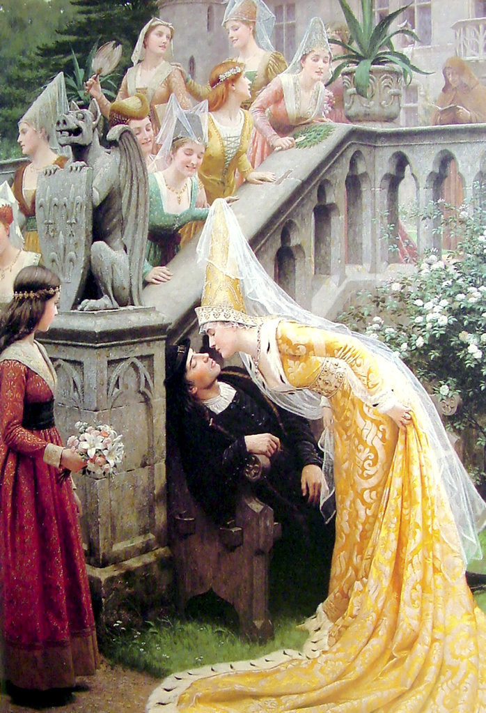 Detail of Alain Chartier, 1903. by Edmund Blair Leighton