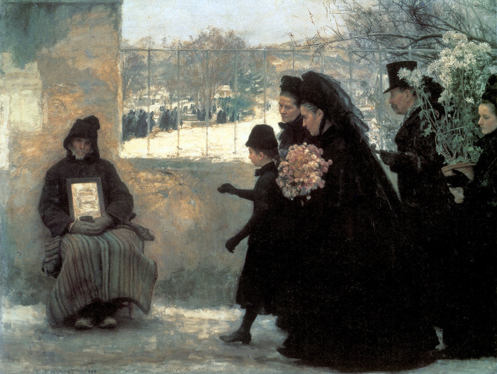 Detail of All Saints Day, 1888. by Emile Friant