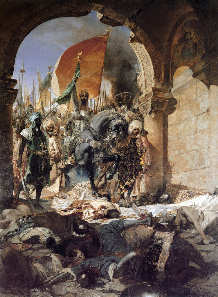 Detail of The Entry of Mehmet II into Constantinople, 1876. by Jean Joseph Benjamin Constant