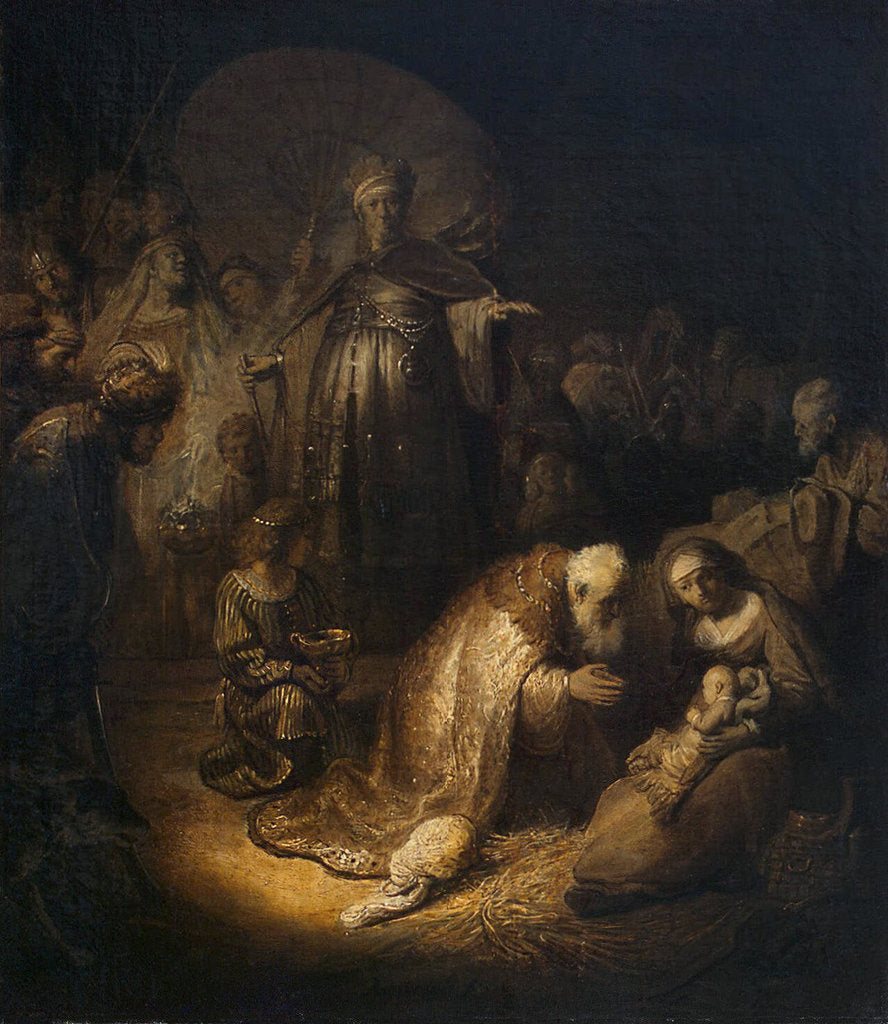 Detail of Adoration of the Magi, 1632. by Rembrandt Harmensz van Rijn