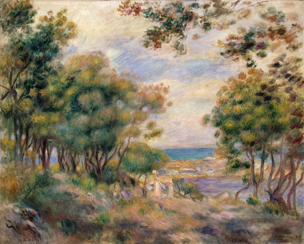 Detail of Landscape at Beaulieu, 1899. by Pierre-Auguste Renoir