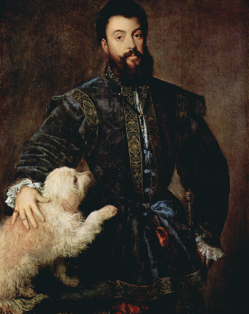 Detail of Portrait of Federico II Gonzaga, Duke of Mantua,, c1525. by Titian