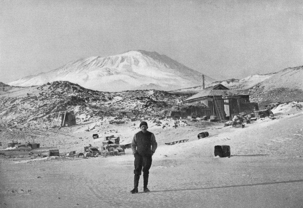 Detail of British explorer Ernest Shackleton at the Cape Royds base camp, Antarctica by Anonymous