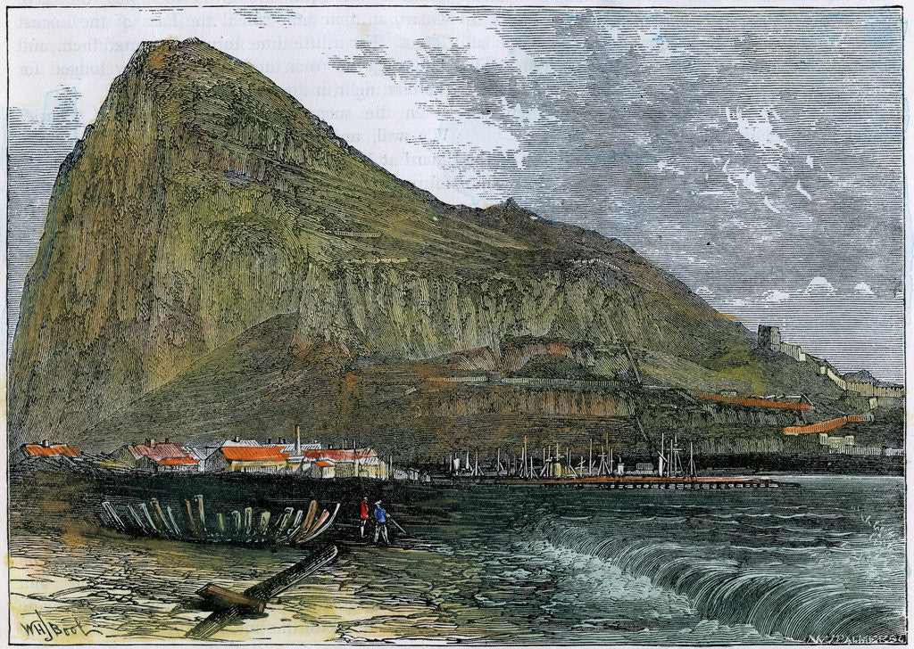 Detail of The Rock of Gibraltar by Anonymous