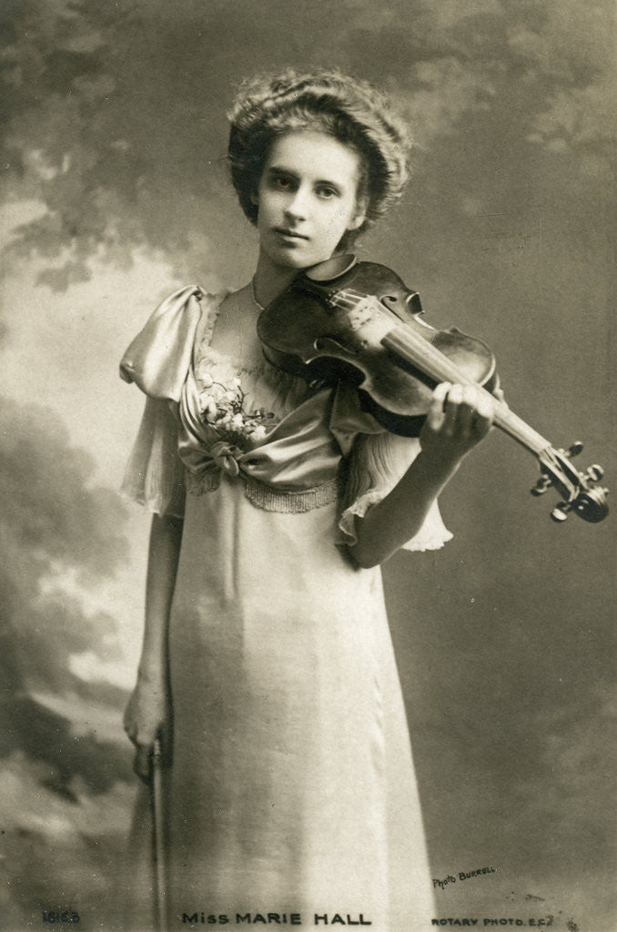 Detail of Marie Hall, English violinist by Rotary Photo