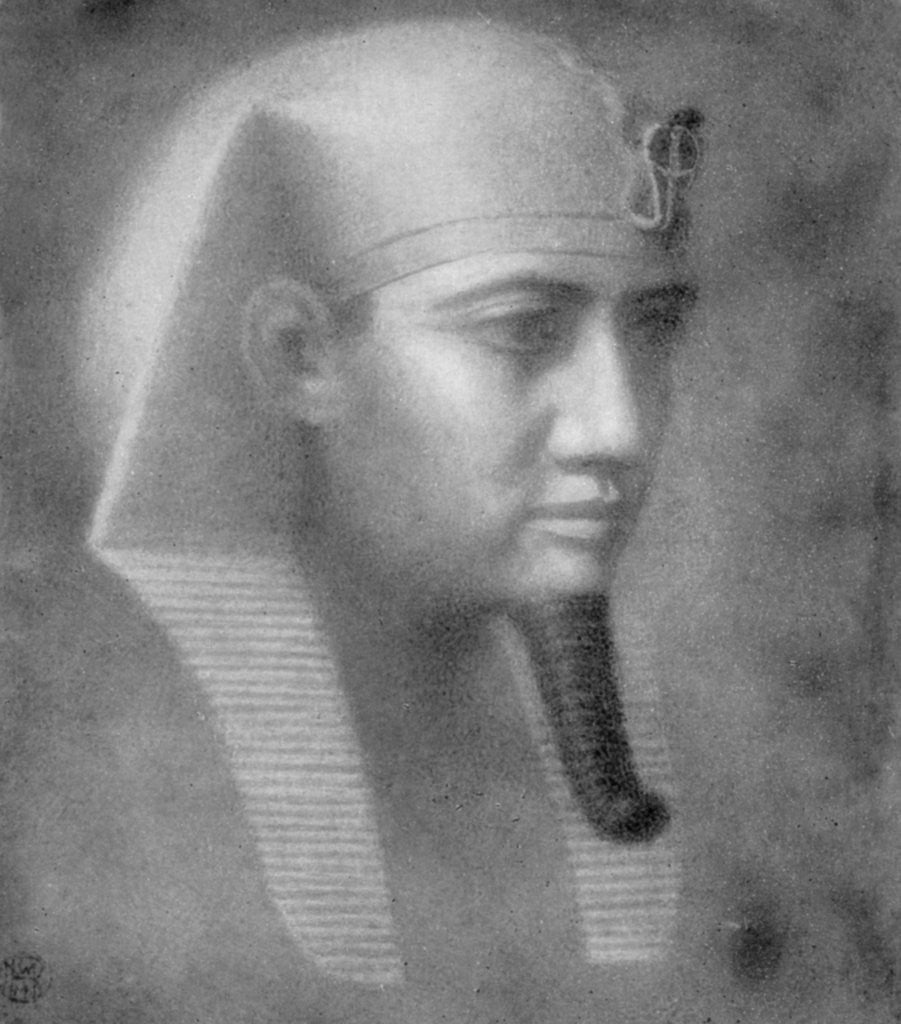 Detail of Khafre, Ancient Egyptian pharaoh of the 4th dynasty by Winifred Mabel Brunton