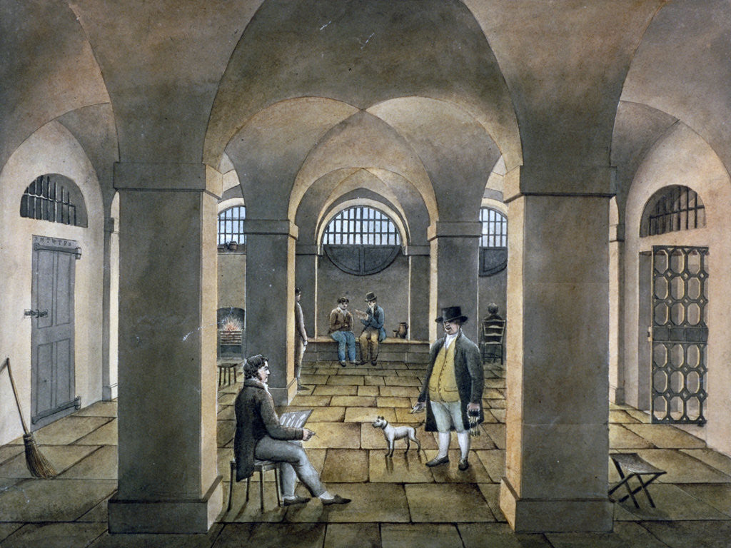 Detail of Interior view in Horsemonger Lane Prison, Union Road, Southwark, London by G Yates