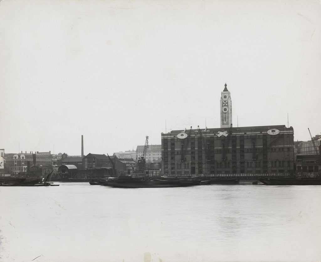 Detail of View of the South Bank between Blackfriars and Waterloo showing the Oxo Tower, London by Anonymous