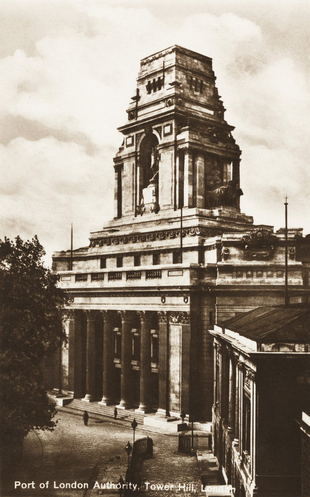 Detail of View of the Port of London Authority building, Tower Hill, London by Anonymous