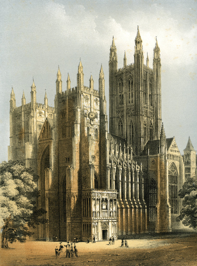 Detail of Canterbury Cathedral, Kent by WL Walton