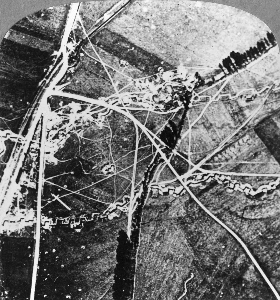 Detail of The Hindenburg Line from 8000 feet, France, World War I by Realistic Travels Publishers