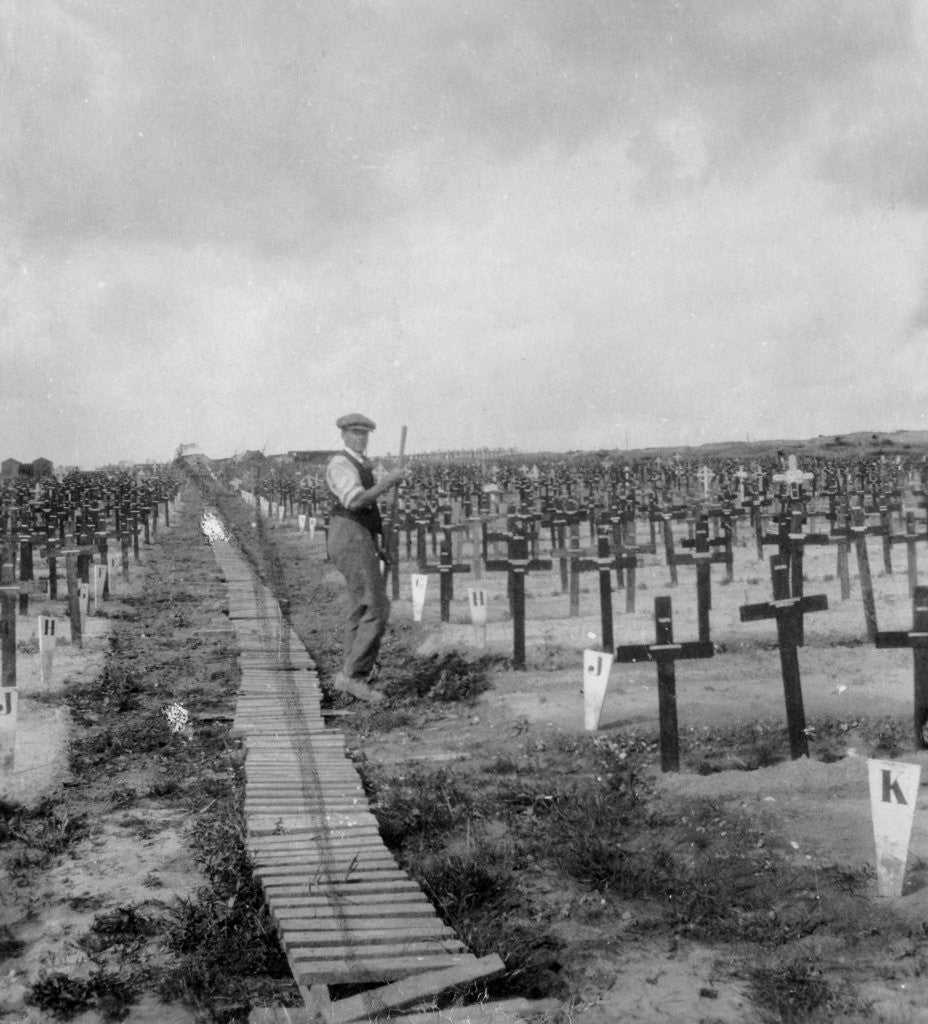 Detail of Hooge Crater Cemetery, near Ypres, Belgium, World War I by Nightingale & Co