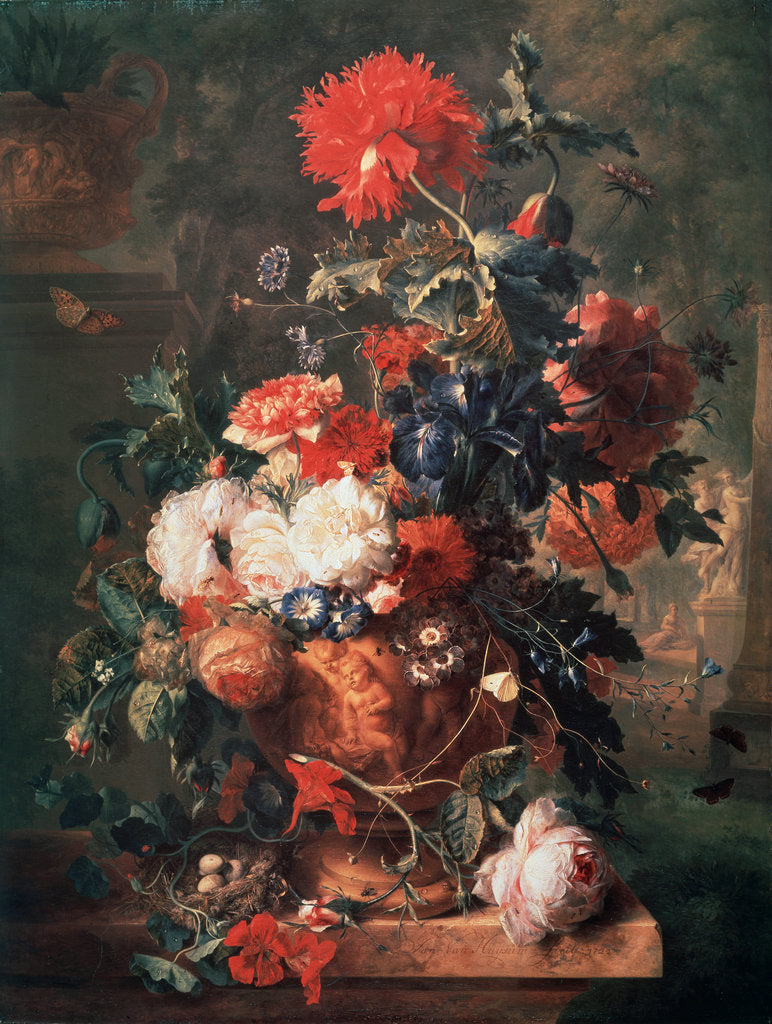 Detail of Flowers, 1722. by Jan van Huysum